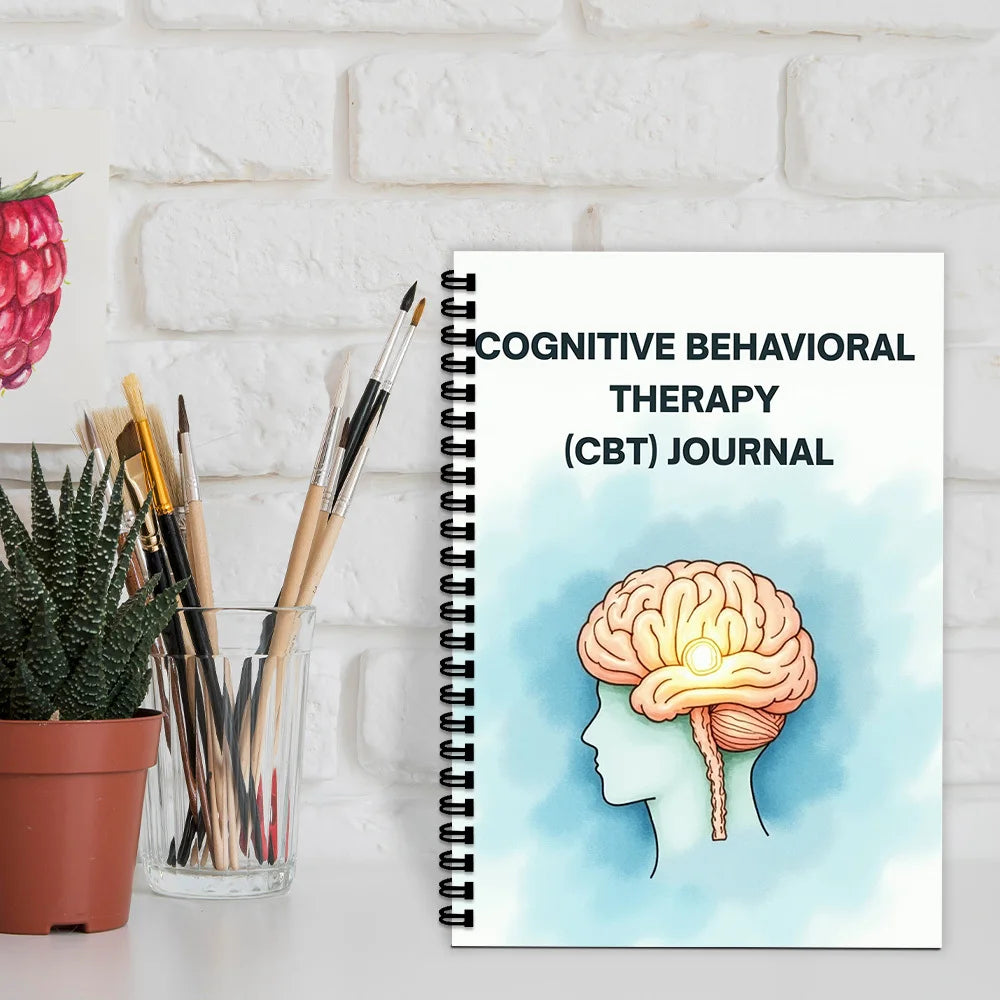 CBT Therapy Journal – Emotional Wellness Spiral Notebook
