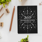 369 Manifestation Spiral Journal – Black & White Minimalist Notebook
