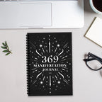 369 Manifestation Spiral Journal – Black & White Minimalist Notebook