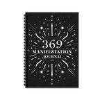 369 Manifestation Spiral Journal – Black & White Minimalist Notebook