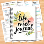 Watercolor Life Reset Spiral Journal