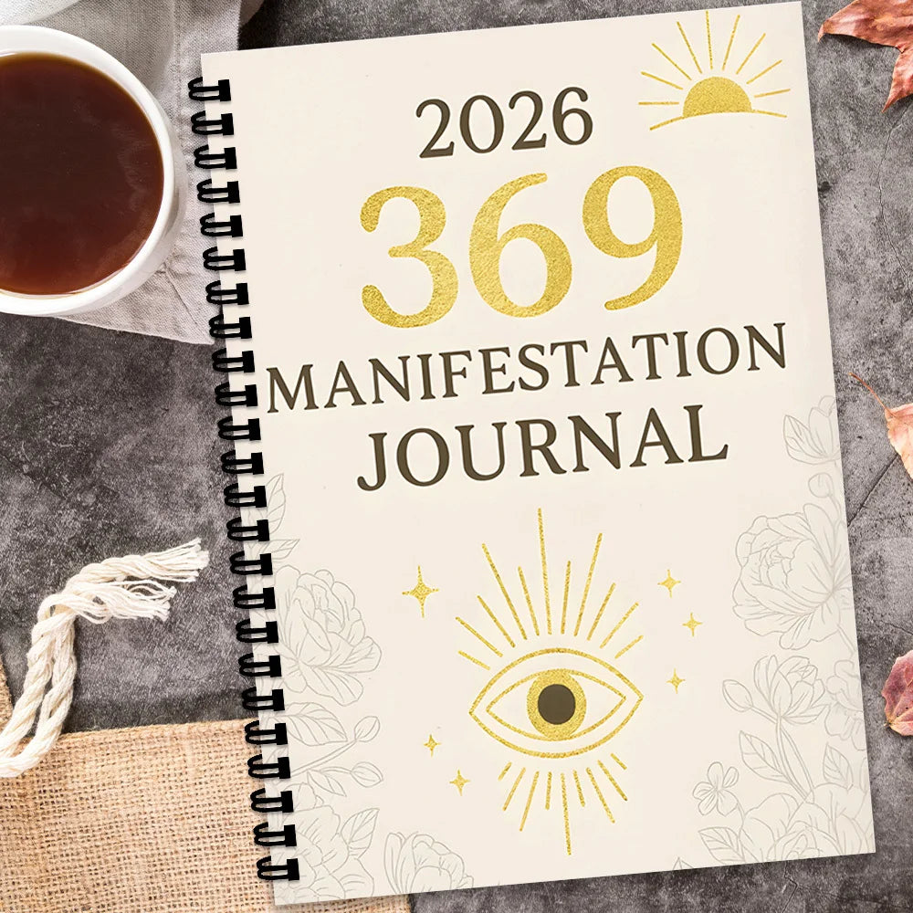 369 Manifestation Journal – All Seeing Eye Spiral Notebook for Intuition