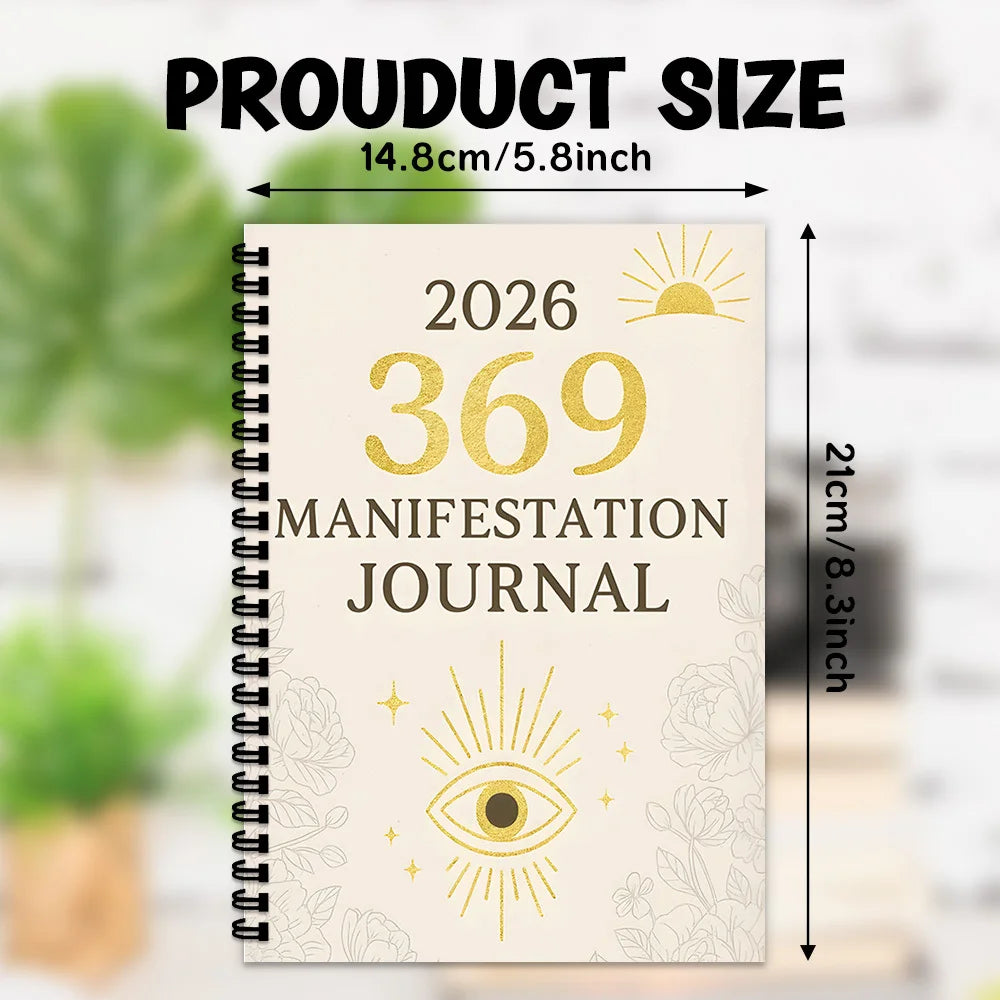 369 Manifestation Journal – All Seeing Eye Spiral Notebook for Intuition