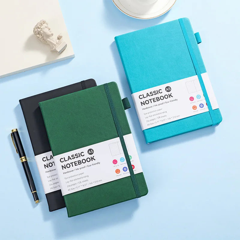 Premium Leather A5 Notebook – Thick Paper Journal for Office, Study & Daily Writing