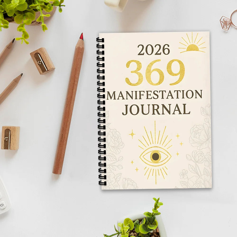 369 Manifestation Journal – All Seeing Eye Spiral Notebook for Intuition