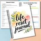 Watercolor Life Reset Spiral Journal