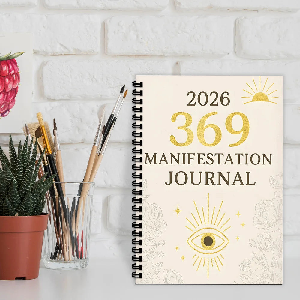 369 Manifestation Journal – All Seeing Eye Spiral Notebook for Intuition