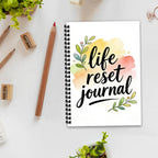 Watercolor Life Reset Spiral Journal