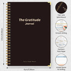 A5 Gratitude Journal – Mindfulness & Mood Tracker Spiral Notebook