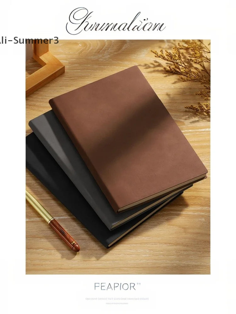 Vintage A5 Leather Notebook – Personalized Soft Cover