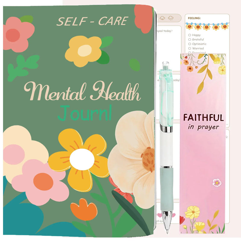 Mental Health Journal Set with Gel Pen & Bookmark