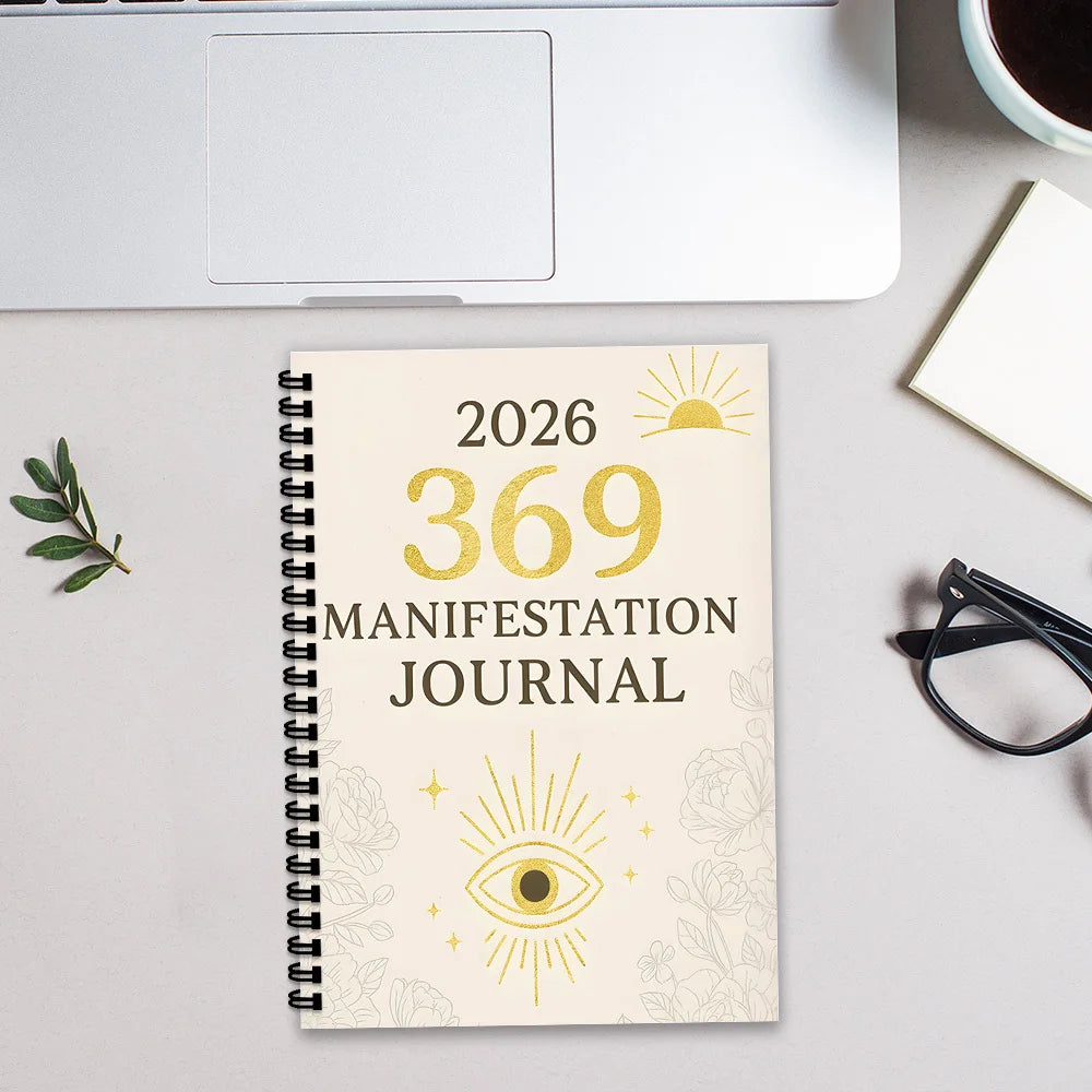 369 Manifestation Journal – All Seeing Eye Spiral Notebook for Intuition
